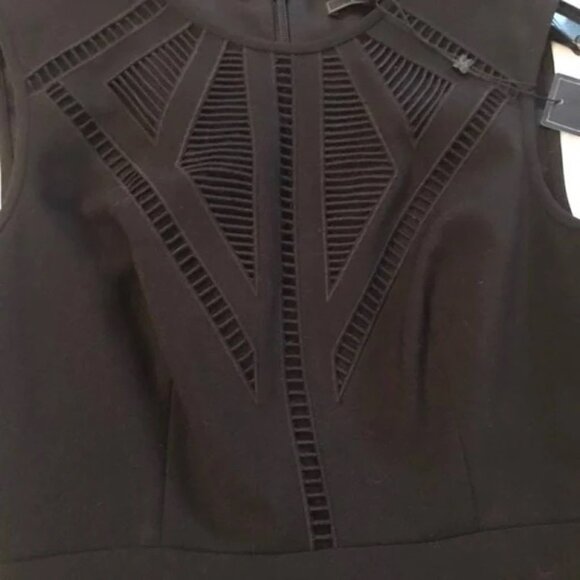 BCBG Maxazria Aynn Fit & Flare Mini Dress Size 6 Sleeveless Cutout Yoke EUC - Picture 4 of 9